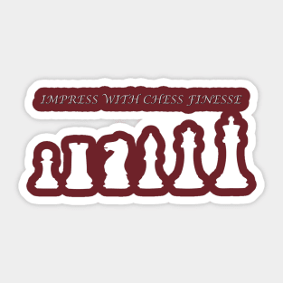 Chess Slogan - Impress with Chess 2 Sticker